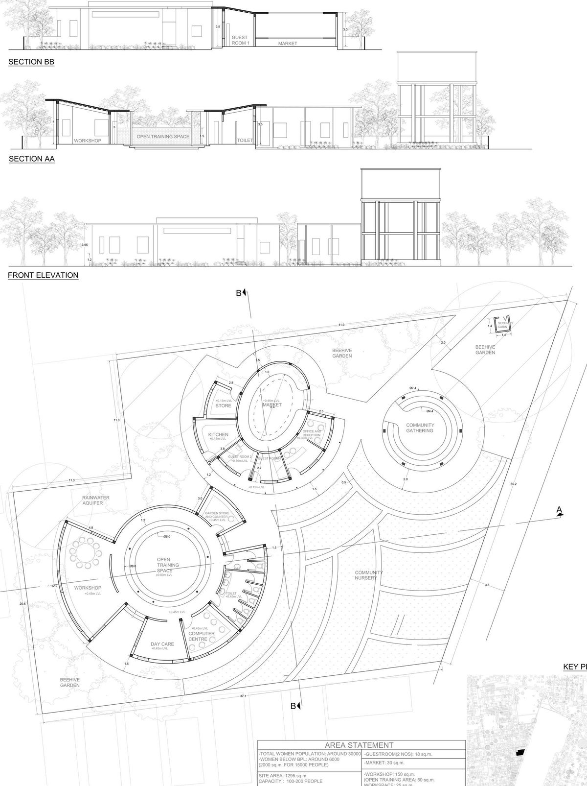 Cropped experiential centre drawing without title block