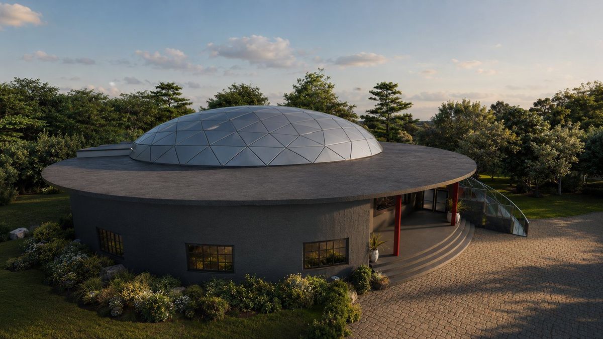 Auditorium render in landscape