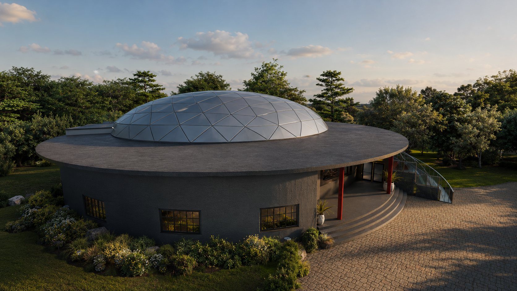 Auditorium render in landscape