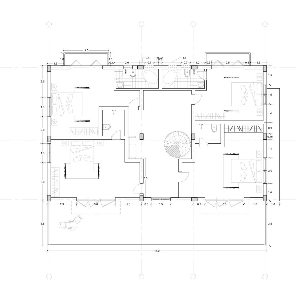 First floor plan of Maxwell Residence