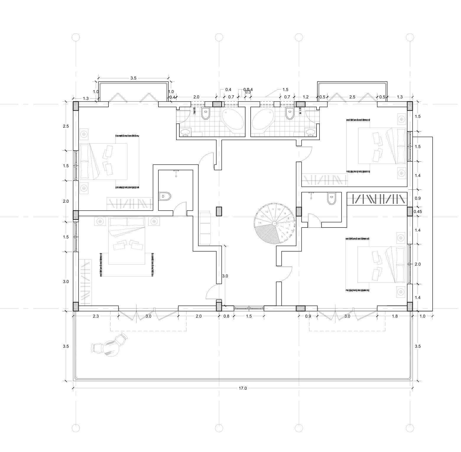 First floor plan of Maxwell Residence