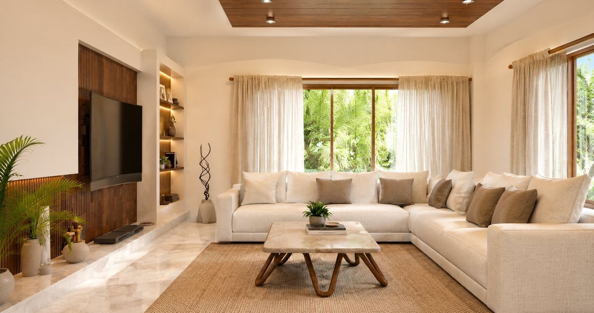 Living room interior of Maxwell Residence