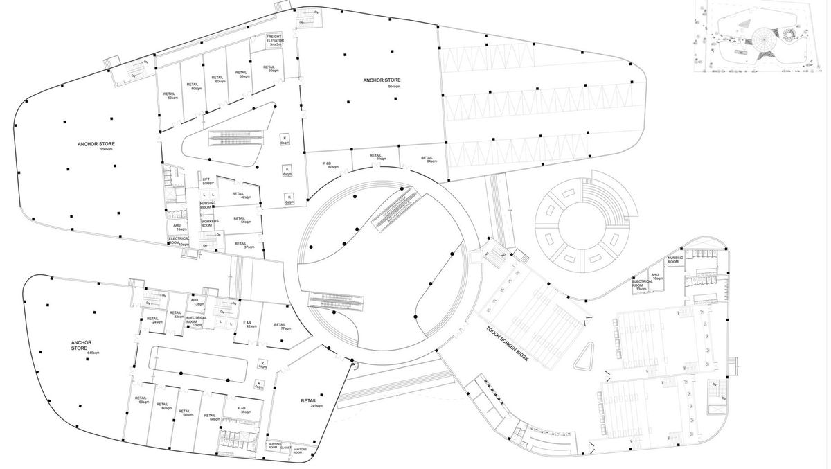 Shopping mall first floor plan