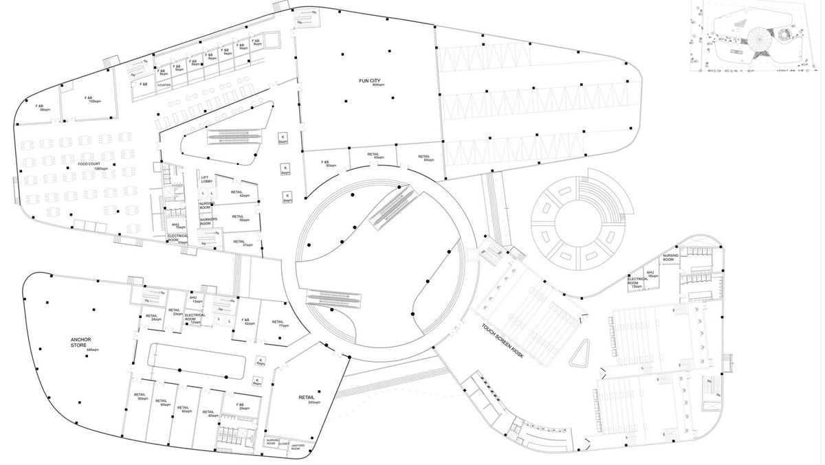 Shopping mall third floor plan
